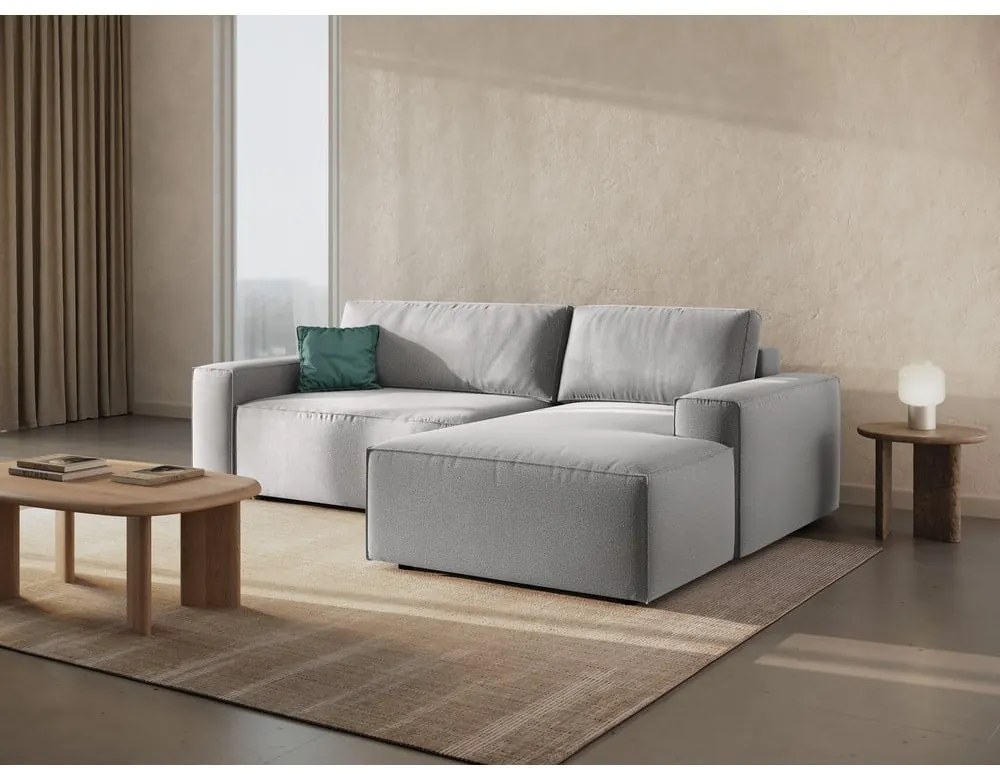 Colțar gri deschis extensibil (cu colț pe partea dreaptă) Jodie – Micadoni Home