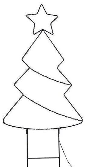 Solight 1V290 - Decorațiune LED de exterior pentru Crăciun, 85 LED, 3xAA, IP44, lumină caldă, în formă de brad