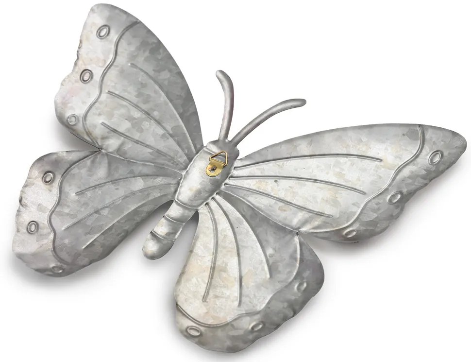 Decoratiune de perete din metal fluture BUTTERFLY 30 cm - diverse culori Culoare: Rosu