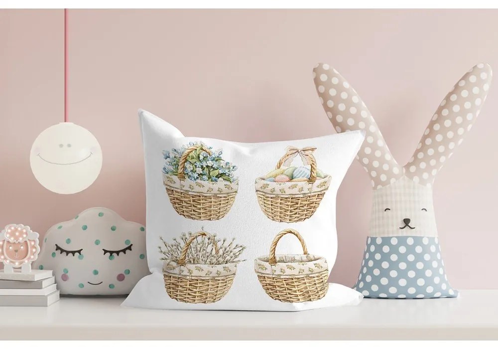 Față de pernă 43x43 cm cu model de Paști – Mila Home