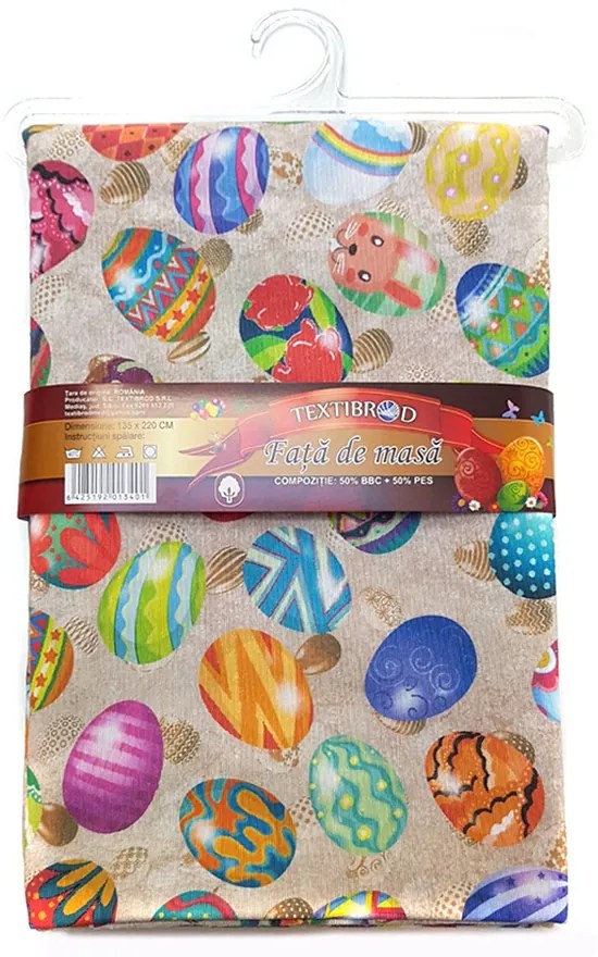 FATA DE MASA PASTE 135X180 CM, 50% BUMBAC, MULTICOLOR