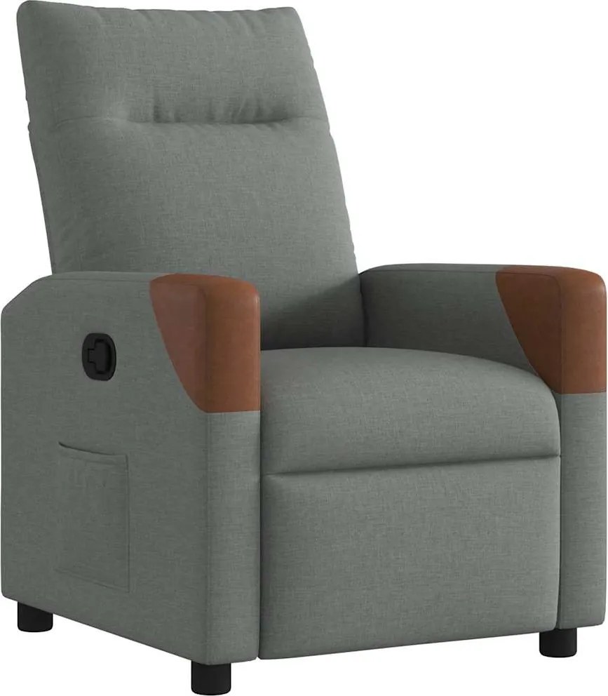vidaXL Fotoliu recliner Gri închis 69 x 86 x 100 cm țesătură