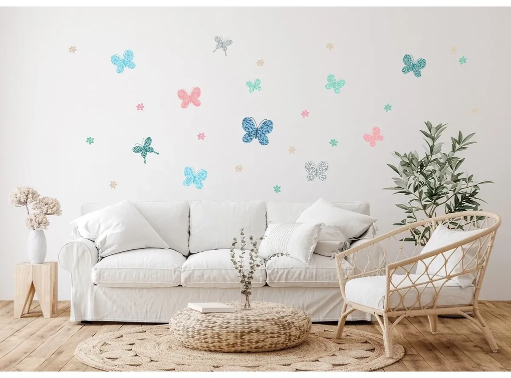 Decorațiune autoadezivă Butterflies, 42,5 x 65 cm