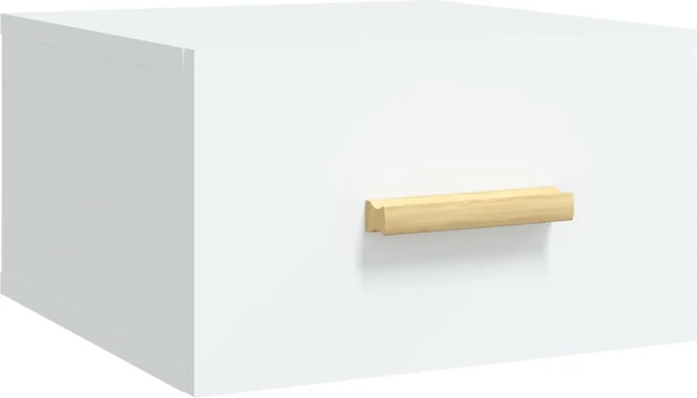vidaXL Noptieră de perete, alb, 35x35x20 cm