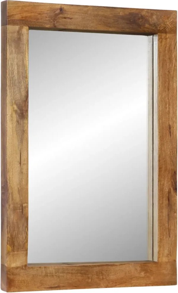 vidaXL Oglindă, 70x50 cm, lemn masiv de mango și sticlă