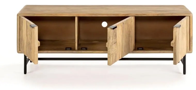 Comodă TV în culoare naturală din lemn de mango 145x50x40 cm Mundra – MOME