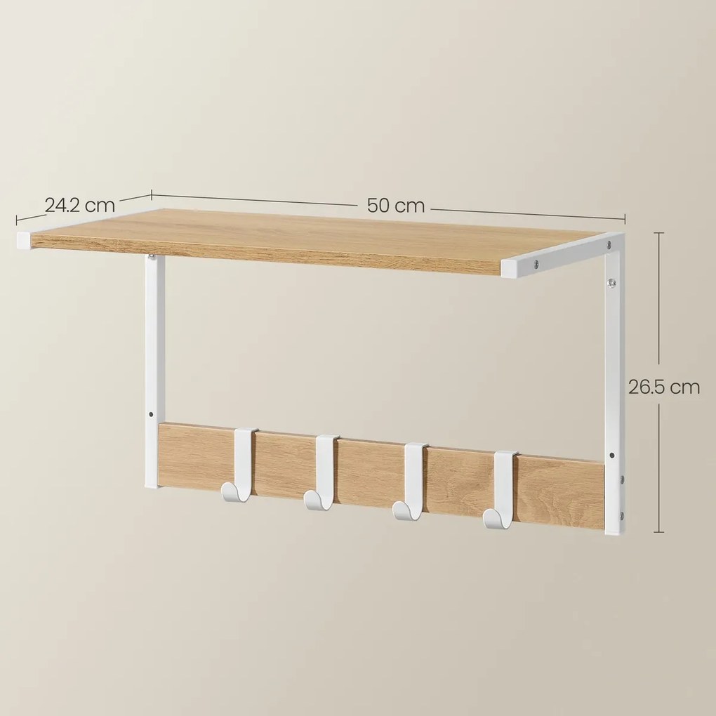 Set de rafturi de perete E1083 WT, alb, 2 buc.