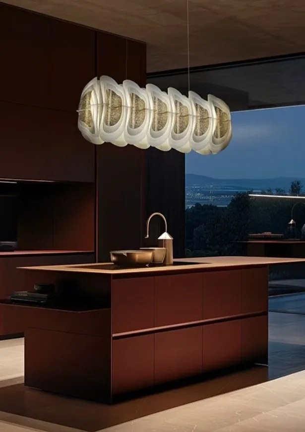Lustra suspendata LED Fiordlys Linear Silver