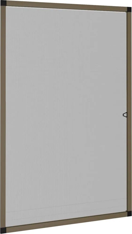 vidaXL Plasă de insecte pentru ferestre, maro, 80x120 cm