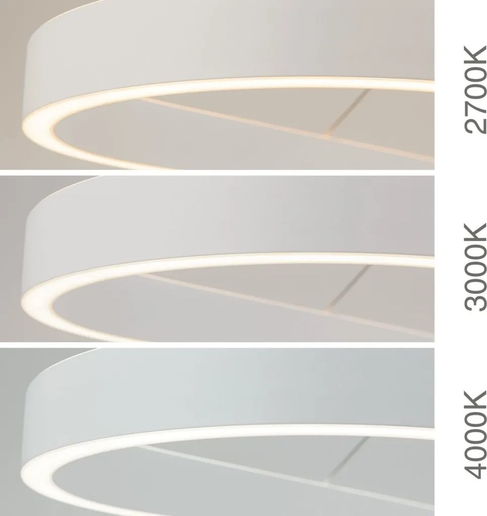 Lustra LED ovala iluminat sus si jos CARRARA alb
