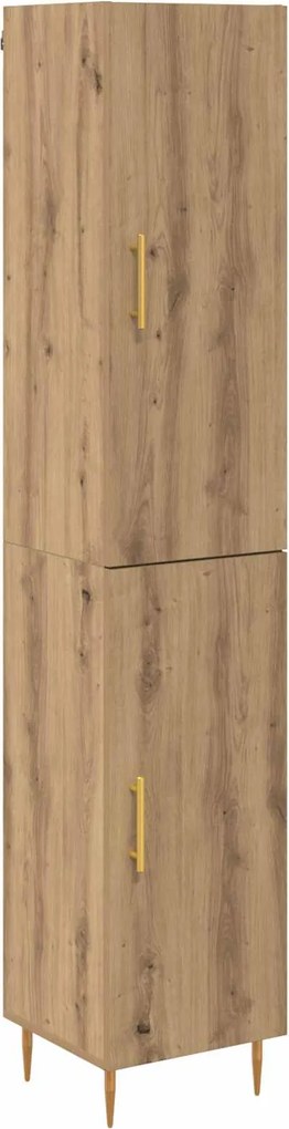 vidaXL Bufet 2 pcs Stejar Artizanal Lemn compozit