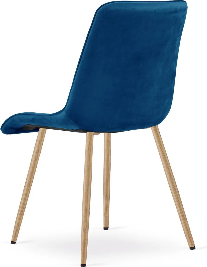 Scaun de masa SPLIT VELVET, albastru