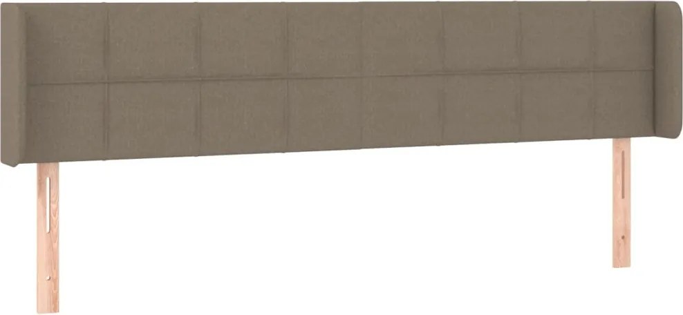 vidaXL Tăblie de pat cu aripioare gri taupe 163x16x78/88 cm textil