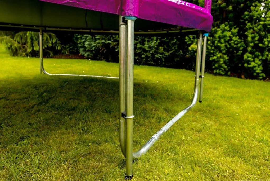 Trambulină Marimex 244 cm roz + plasă de protecție + trepte