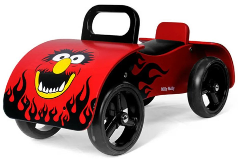 Trotineta cu recul Milly Mally Junior AUTO - roșu