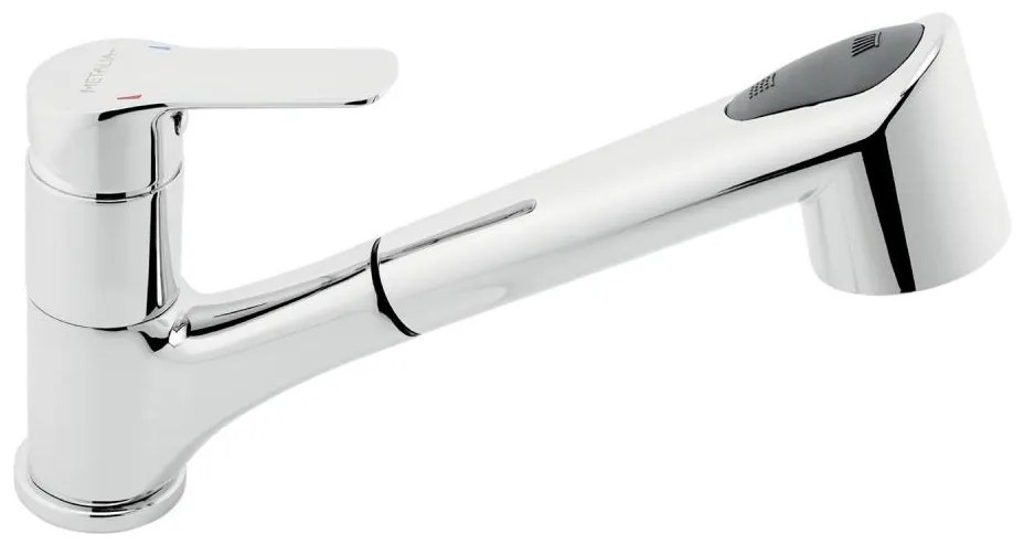 Novaservis - Baterie chiuvetă METALIA cu duș extractibil, crom lucios