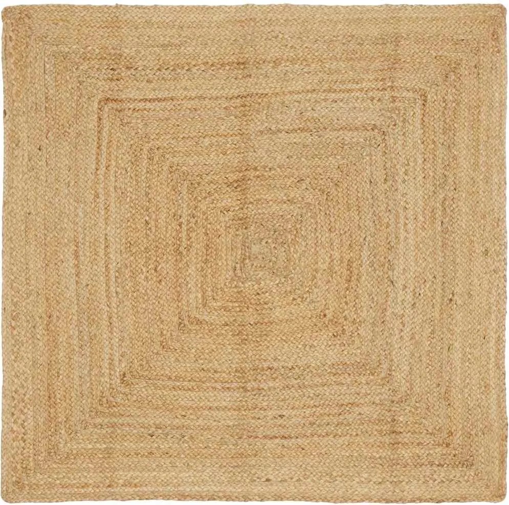 vidaXL Covor de zonă Bej 120 x 120 cm Iută