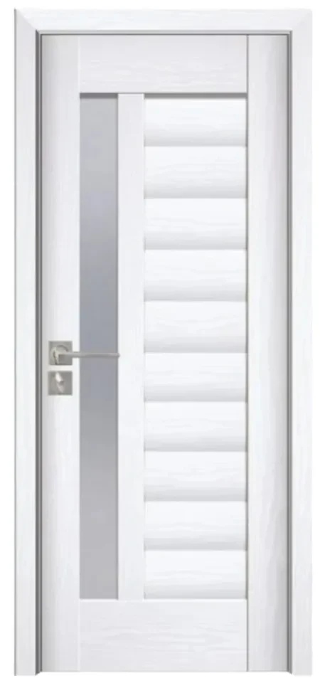 Usa Interior din MDF Novo Doors ND03 LUX PREMIUM, Cadru din Lemn Masiv, KIT COMPLET, Toc Reglabil de 10 CM INCLUS, Plinta pe Ambele Parti (Culoare: