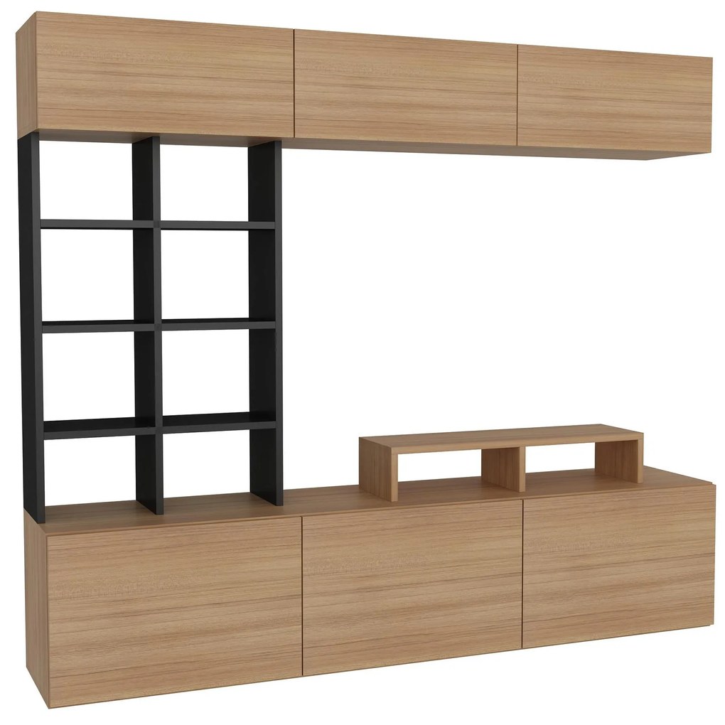 Mobilier living Salsa (Lemn teac + Negru). 1088651