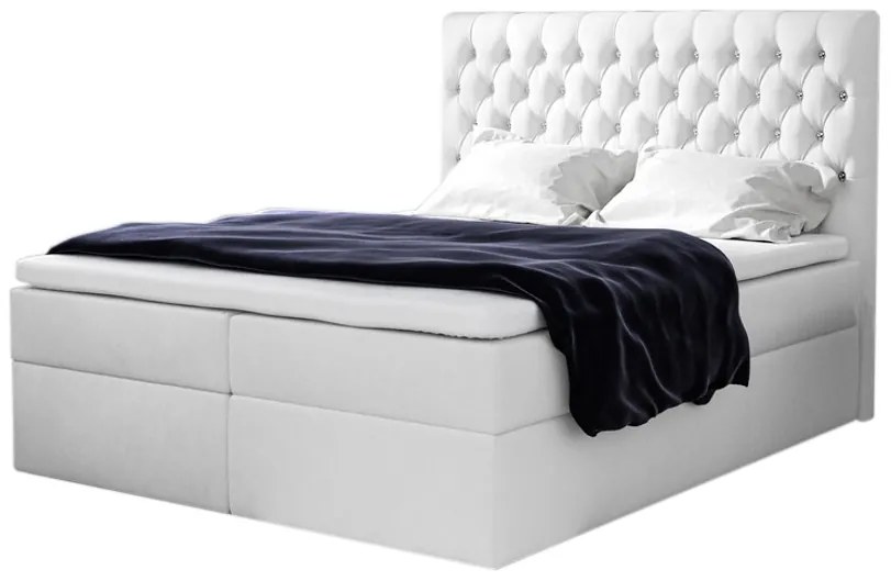Expedo Pat tapițat boxspring TOMIO + topper, 120x200, jasmine 20