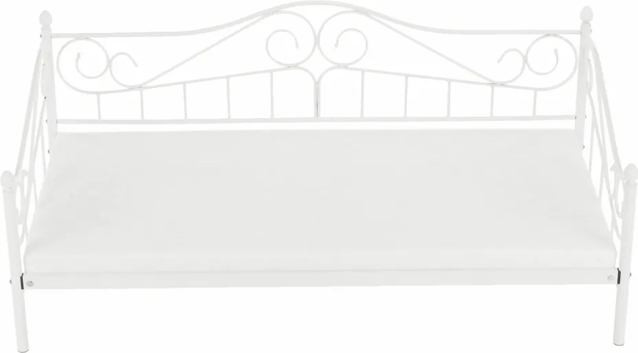 Pat metalic, alb, 90x200, DAINA