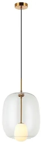 Pendul design modern Finc auriu, transparent