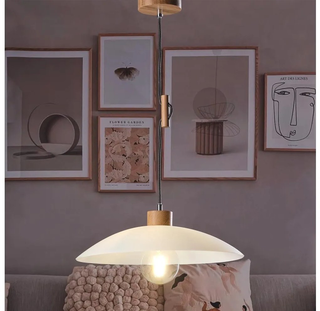 Lustră pe cablu ONLI OHANA 1xE27/22W/230V stejar