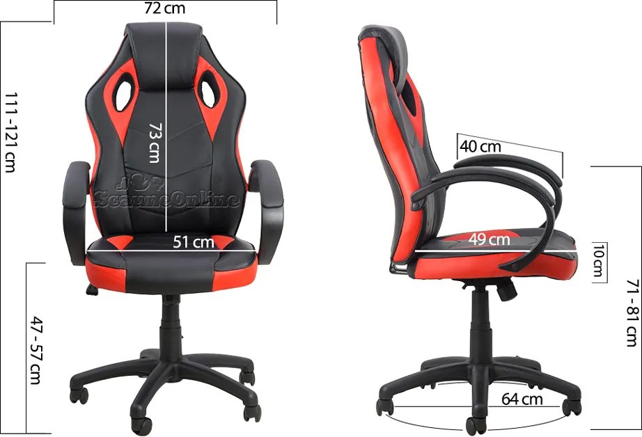 RESIGILAT - Scaun de gaming OFF 309 rosu cu negru