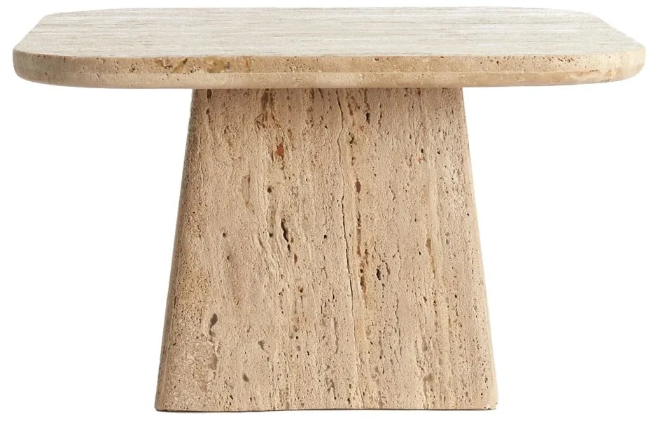 Măsuță de cafea bej cu blat din piatră 60x60 cm Kepami – Light &amp; Living