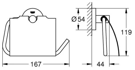 GROHE 41179000 - Suport pentru hârtie igienică QUICKFIX START, crom lucios