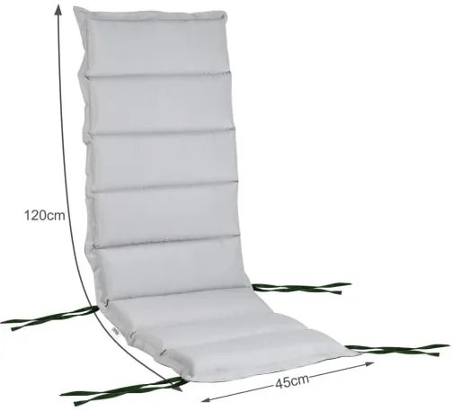 Deuba 6 perne Vanamo fata-verso 120x45x5 cm - gri/verde
