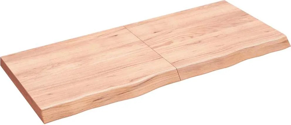 vidaXL Raft de perete maro deschis 140x60x(2-6) cm lemn stejar tratat