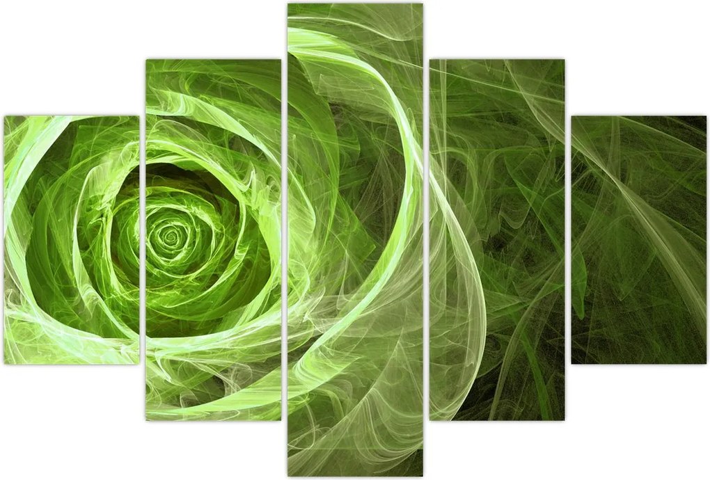 Tablou - Abstract Rose Green (150x105 cm)