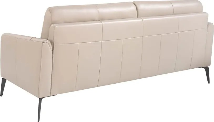 Canapea 3 locuri eleganta, design italian Cowhide leather taupe grey