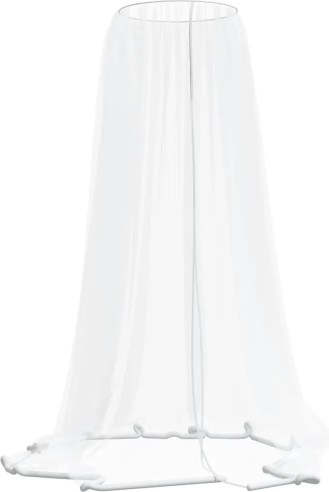 vidaXL Plasa de tantari pentru umbrela 220 ochiuri alb Φ330x250 cm