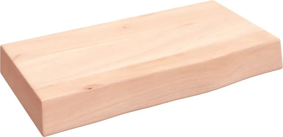 vidaXL Poliță de perete, 40x20x6 cm, lemn masiv de stejar netratat
