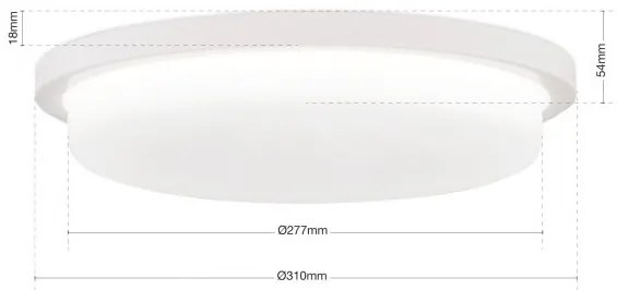 Plafoniera LED moderna LEROX 30cm alba