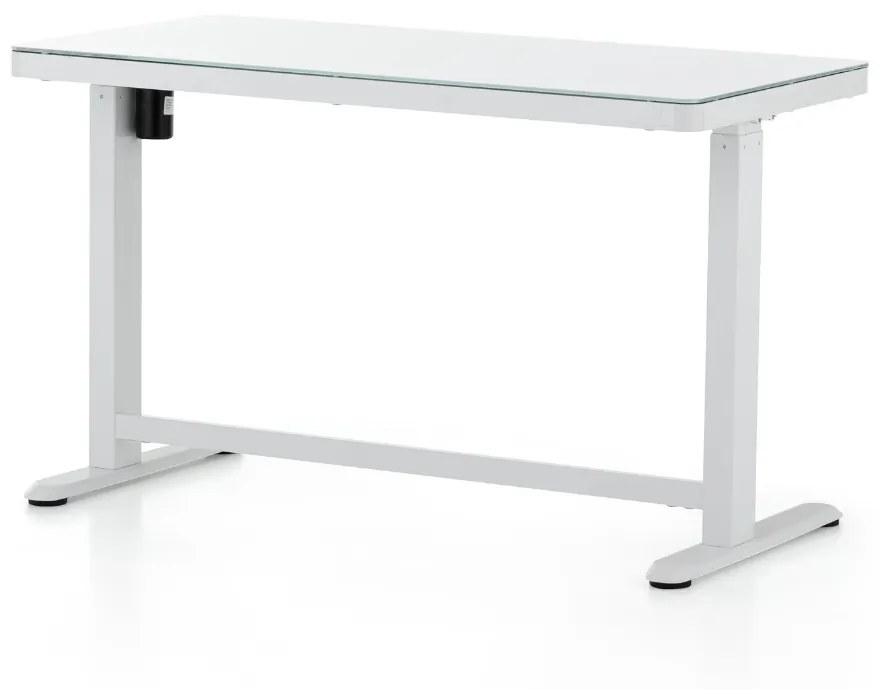 Birou OfficeTech reglabil pe inaltime, 120 x 60 cm, alb