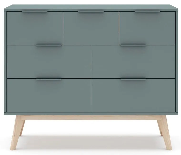 Comodă verde prăfuit 120x83x40 cm Pisco – Marckeric