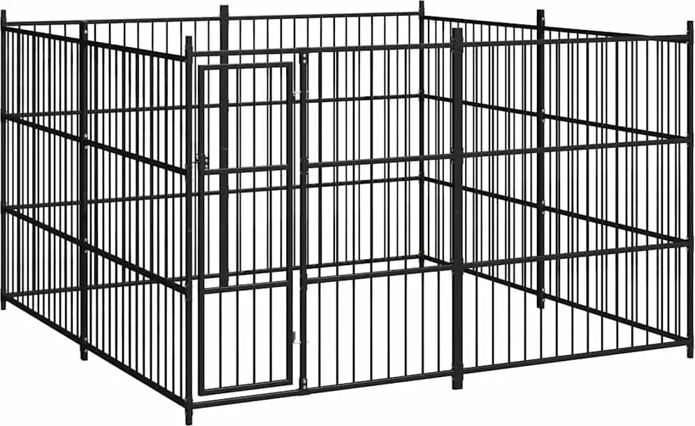 vidaXL Padoc de exterior pentru câini, 300 x 300 x 185 cm