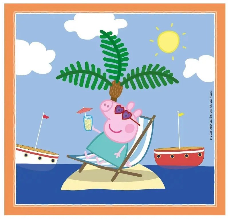 Purcelușa Peppa Relaxing 3x48 buc. Puzzle Clementoni