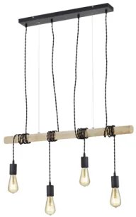 Suspensie vintage 4 becuri E27 Brody R30244032 Trio