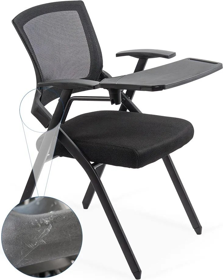 RESIGILAT - Scaun conferinta pliabil si masuta rabatabila HRC 603 negru