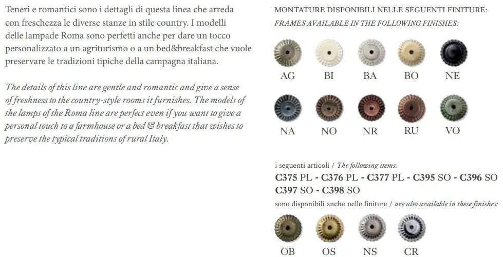 Aplica de perete design clasic realizata manual din ceramica ROMA