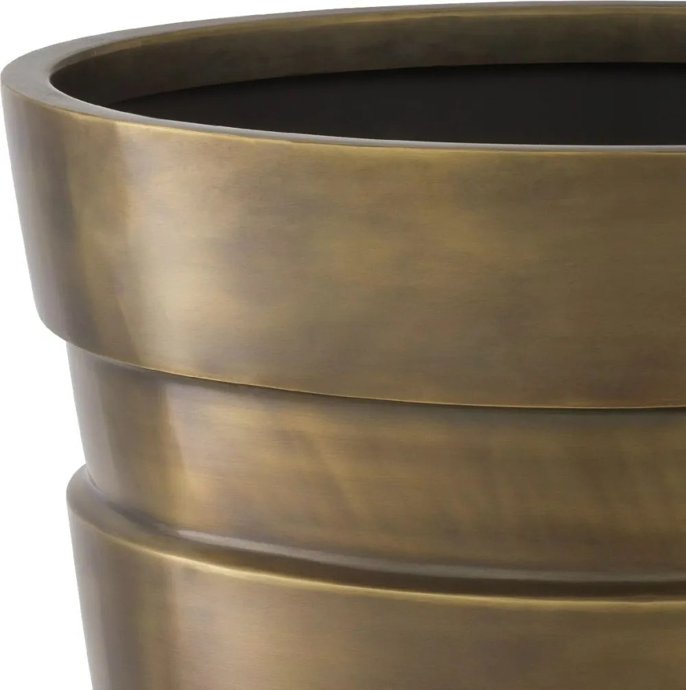 Ghiveci, Vas decorativ din otel inoxidabil Apex alama vintage