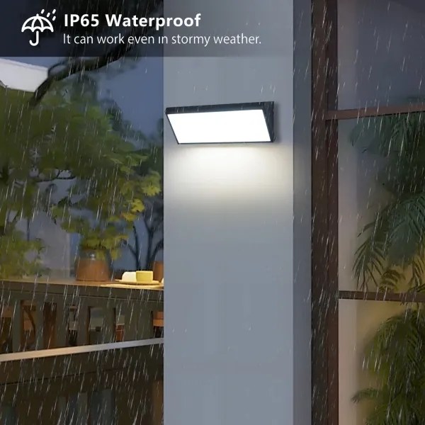 Brilagi - Aplică LED de perete pentru exterior cu senzor, TRIANGLE, 42W, 230V, negru, IP65