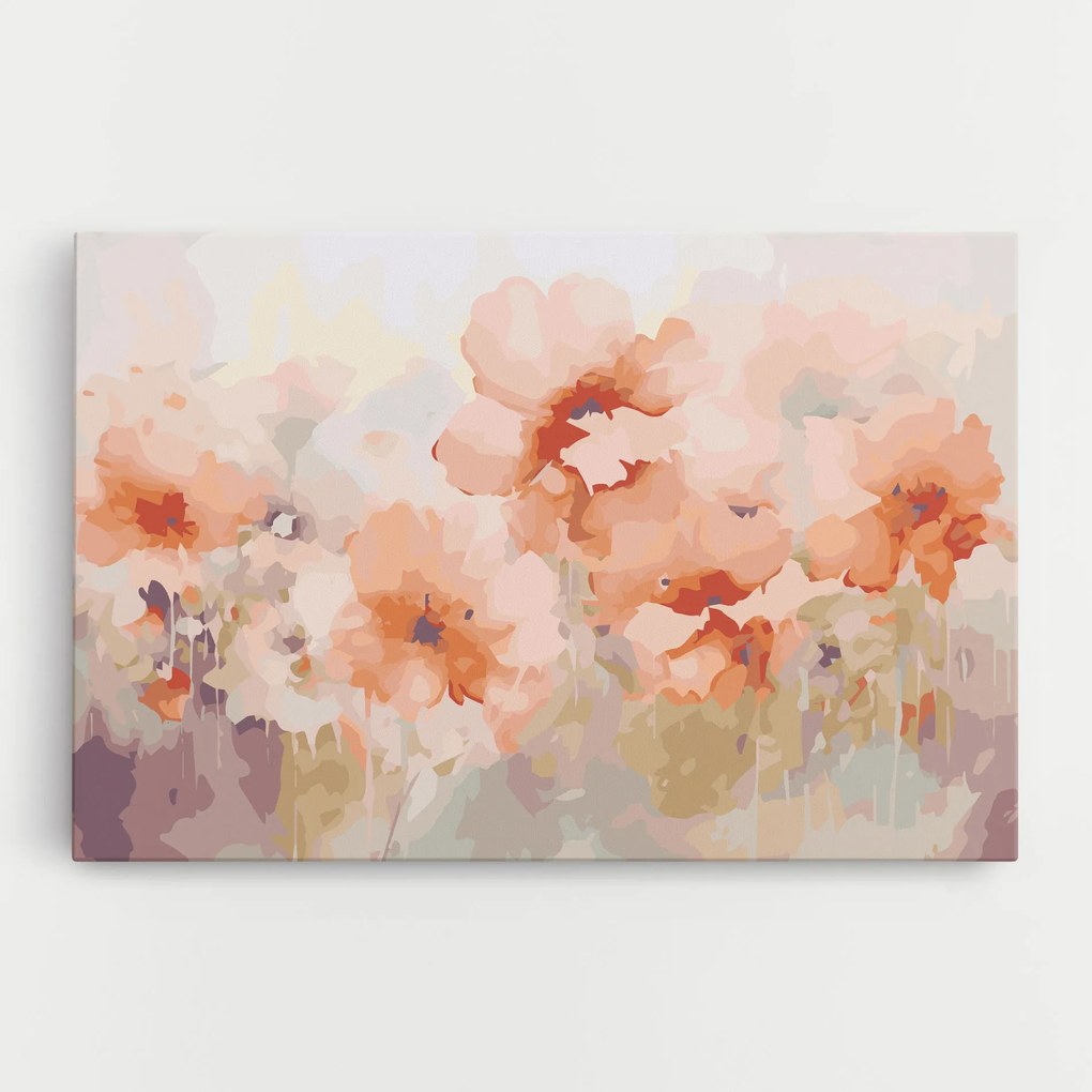 Tablou Canvas, 20x30cm, Dormitor si Living, Peisaje, Primavara, Spring Orange Art