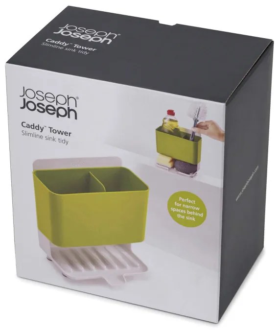 Organizator pentru chiuveta Joseph Joseph Caddy Tower 85124, Detasabil, Plastic, Alb/verde