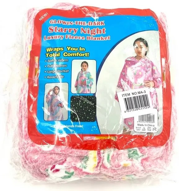 Zaparkorun Hanorac pentru copii care strălucește în întuneric - pink