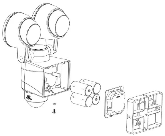 Corp de iluminat LED de exterior cu senzor Eglo 98194 CASABAS 2xLED/4W/4xLR14 IP44
